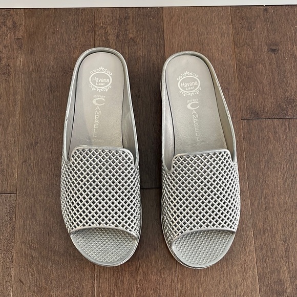 Jeffrey Campbell Havana Last silver jelly slides - Picture 3 of 4